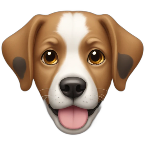 Chien avec chat emoji