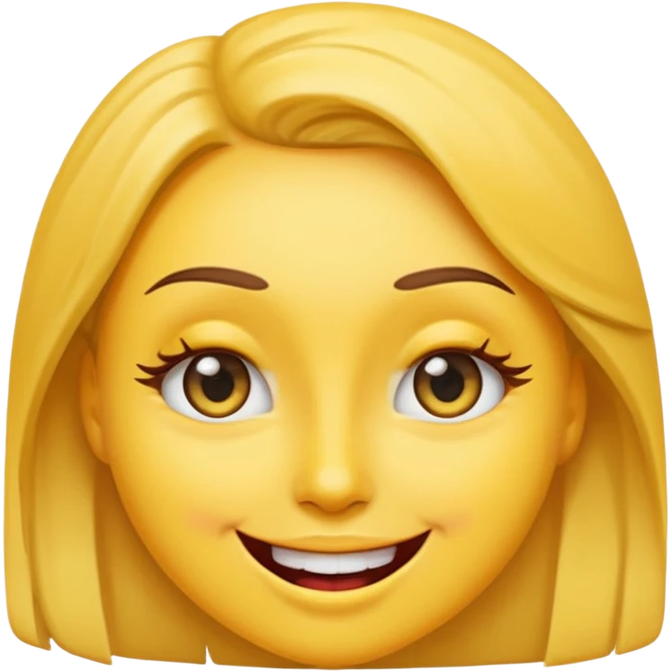 Female emoji with eye wink emoji
