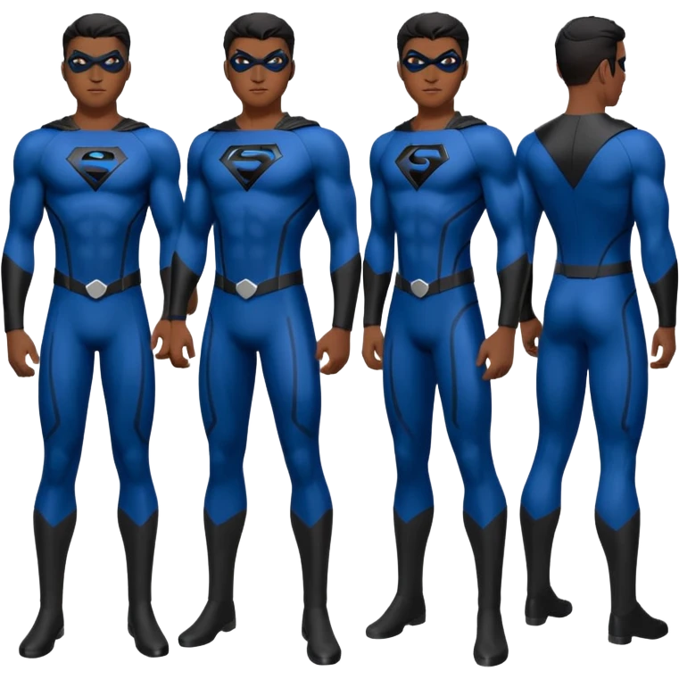 black superhero costume emoji