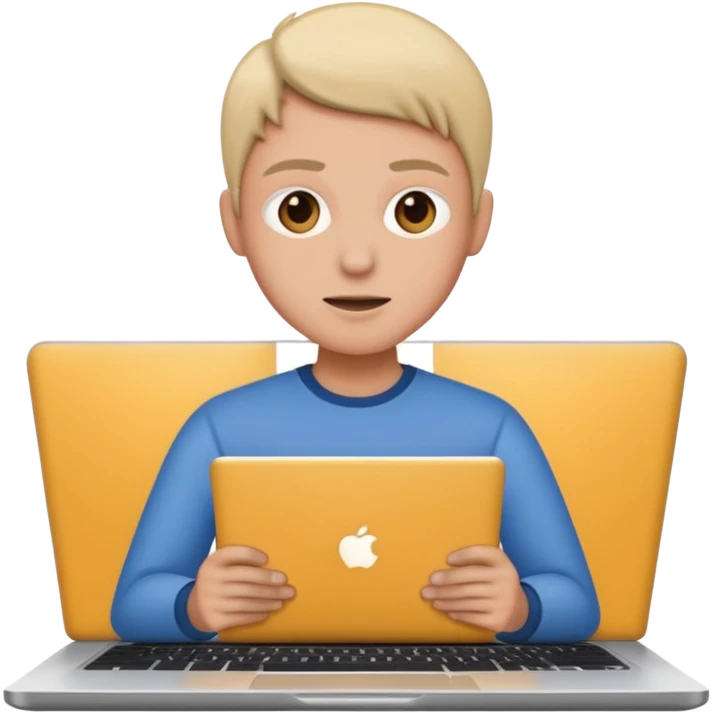 online research in laptop and black friday deals emoji