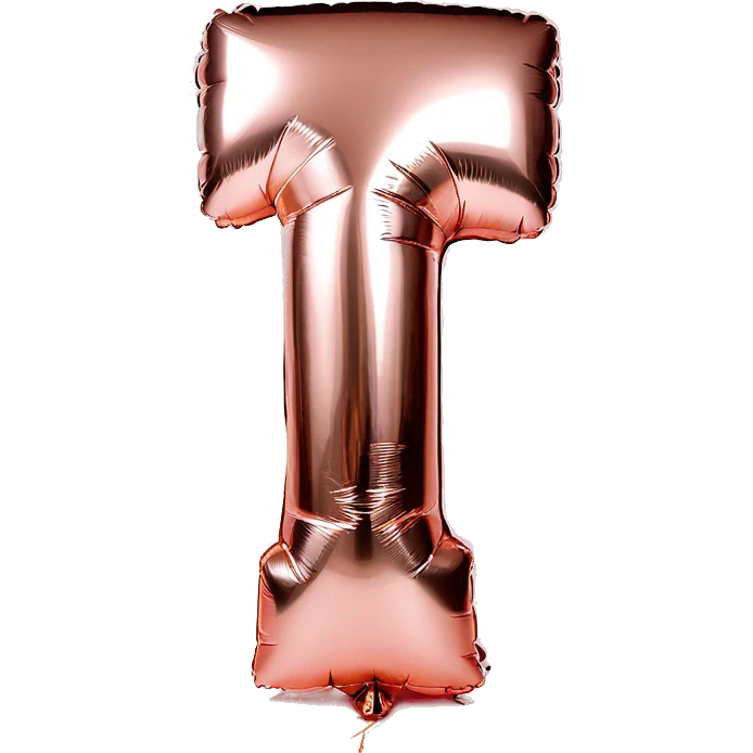 first birthday rose gold number ONE foil balloon  emoji