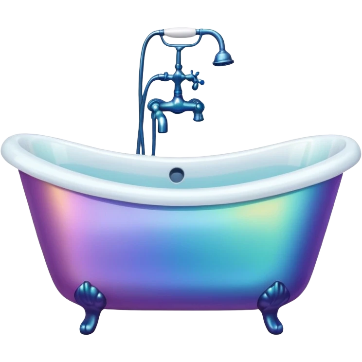 Iridescent bathtub emoji