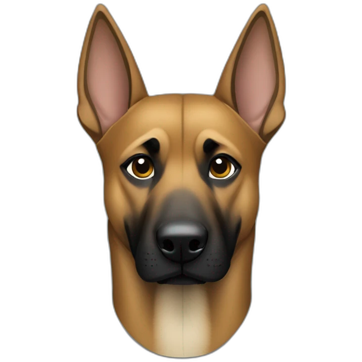 Malinois wearing a jacket emoji