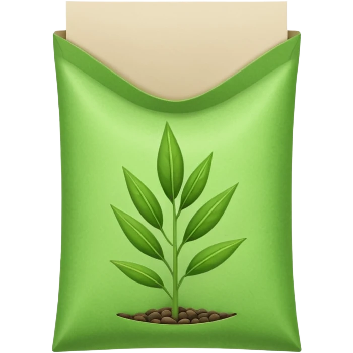 green seed packet pocket emoji