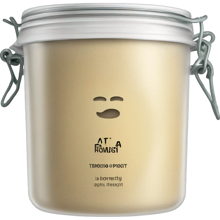 body scrub pot with label emoji