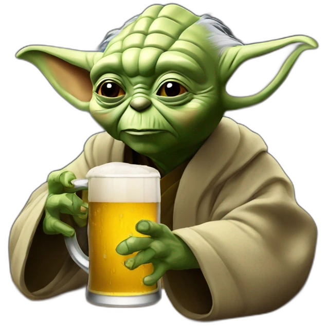 Master-yoda-drinking-large-beer emoji