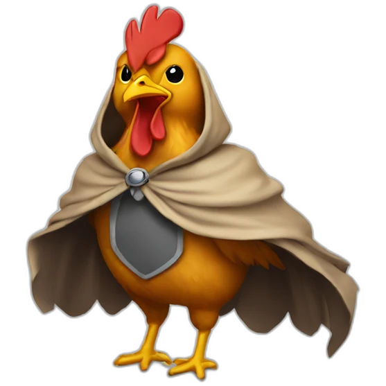 Chicken with a Cloak emoji