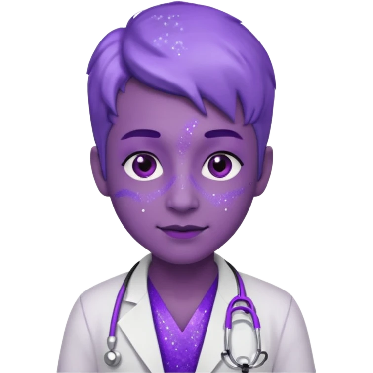 glitter purple doctor emoji