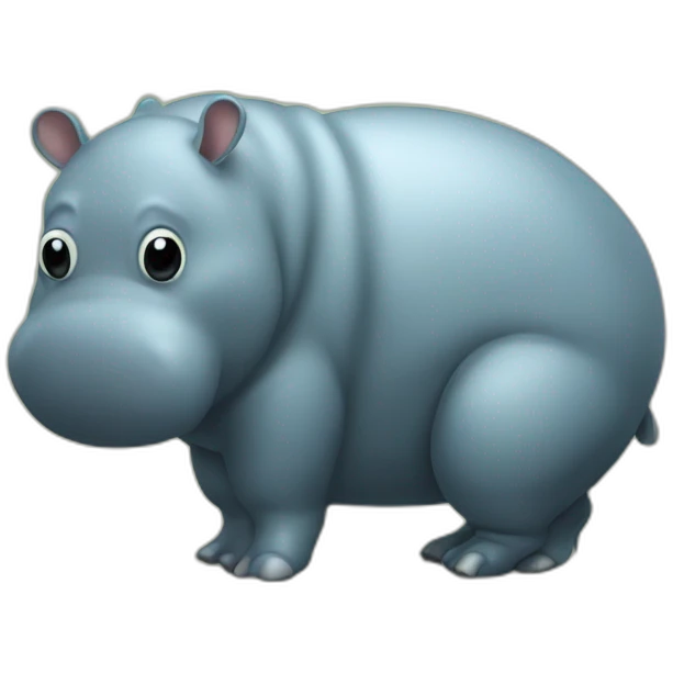un hippopotame sur le dos d'une fourmis emoji