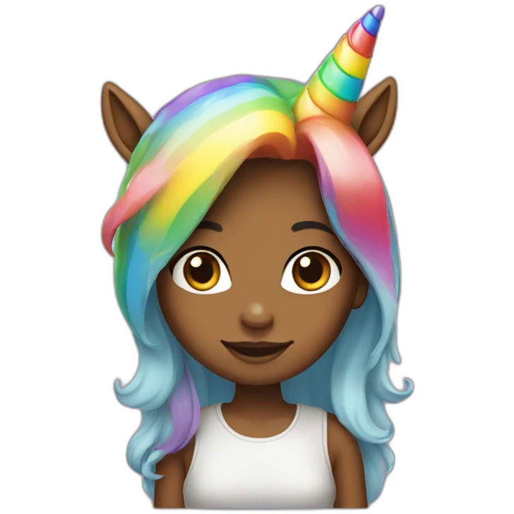 Girl-with-raibow-unicorn-hat emoji