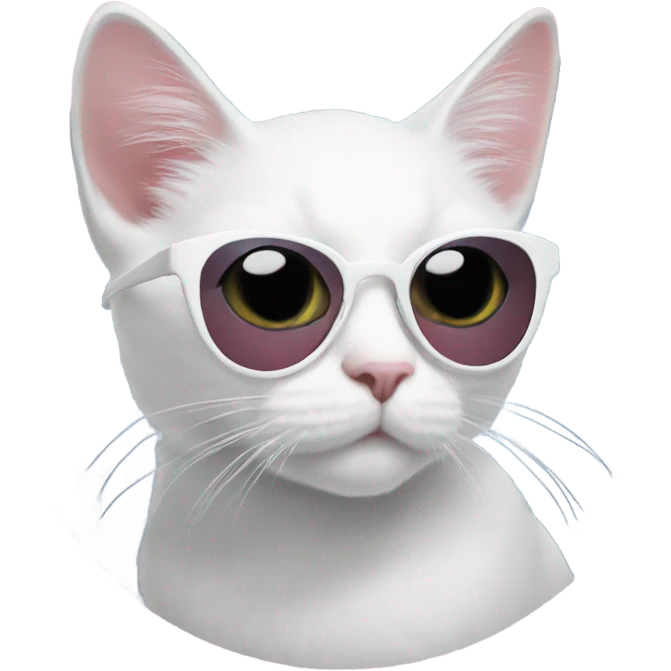 White cat eye sunglasses emoji