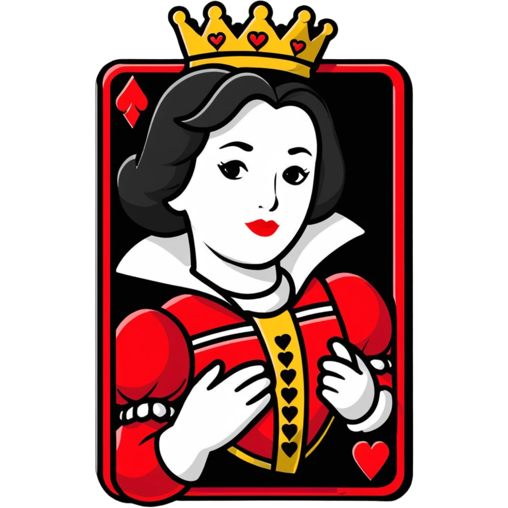 Queen of Hearts from Alice in Wonderland emoji