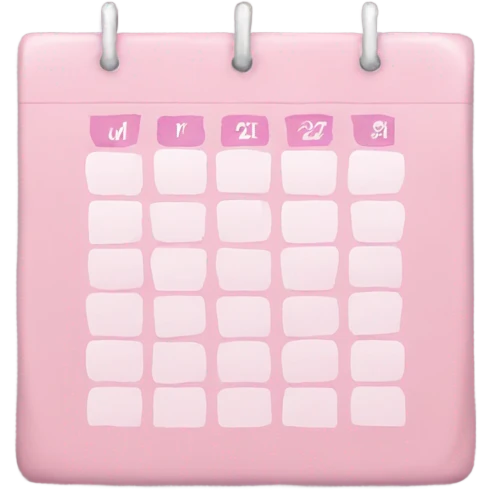 light pink calendar emoji