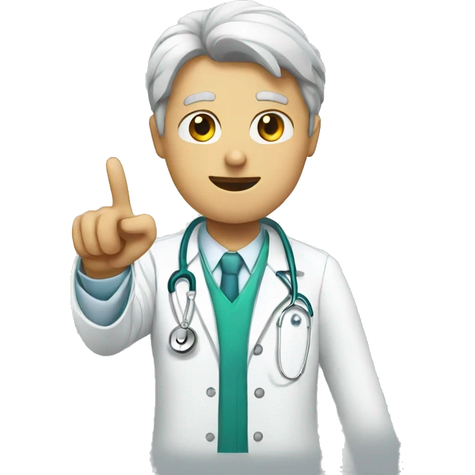 doctor pointing with finger at you emoji