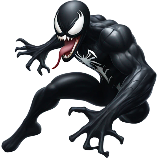 venom from spider man swinging emoji