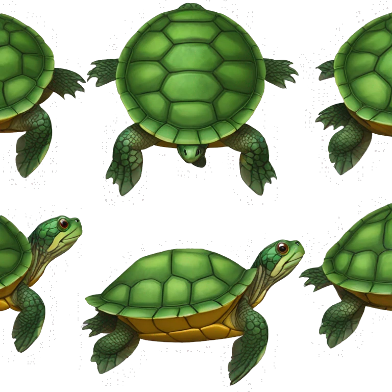 Red-eared slider turtle terrapin emoji