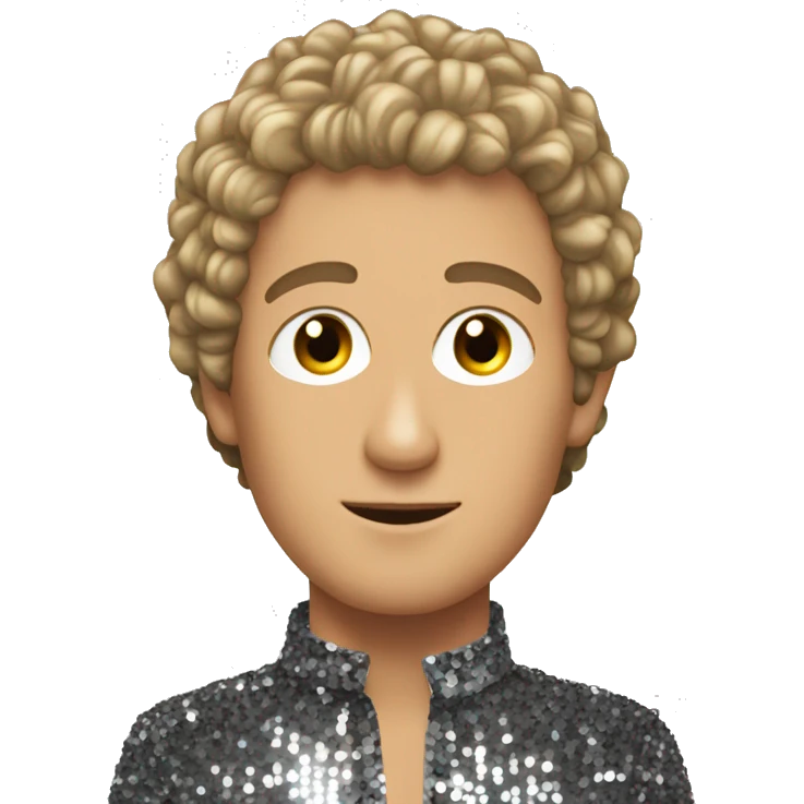 Roger daltry short hair wearing sequin shirt emoji