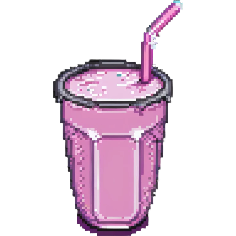 pink beverage with a straw emoji
