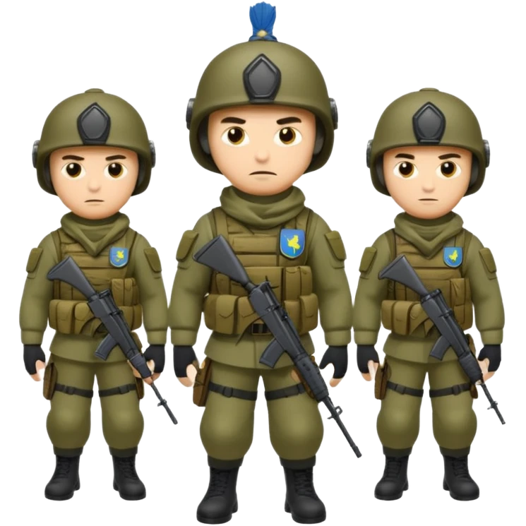 Ukrainian intelligance agency warrior men company group team one emoji