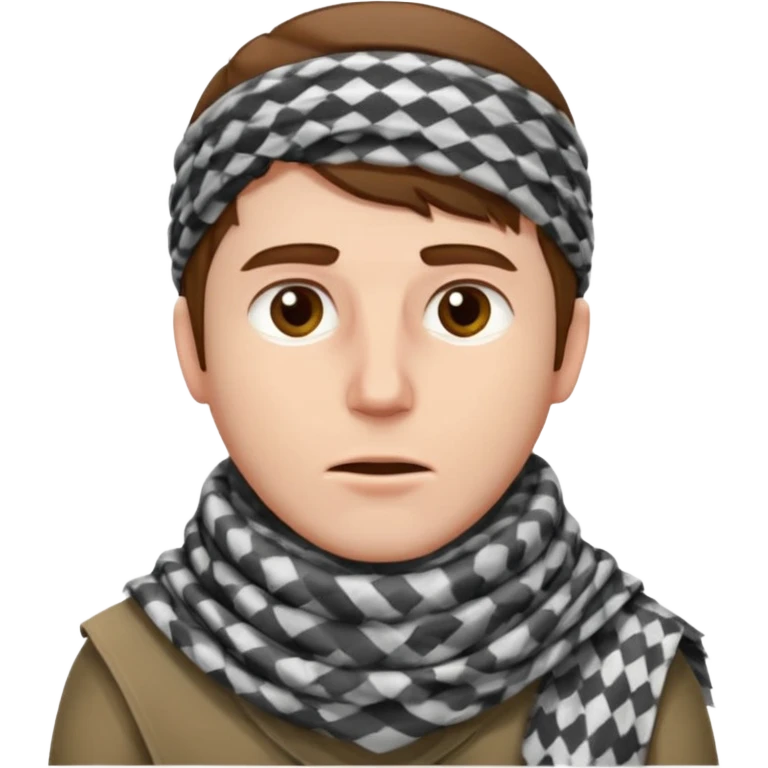 Sore throat for white brown hair guy
No fever - keffieh palestinian emoji