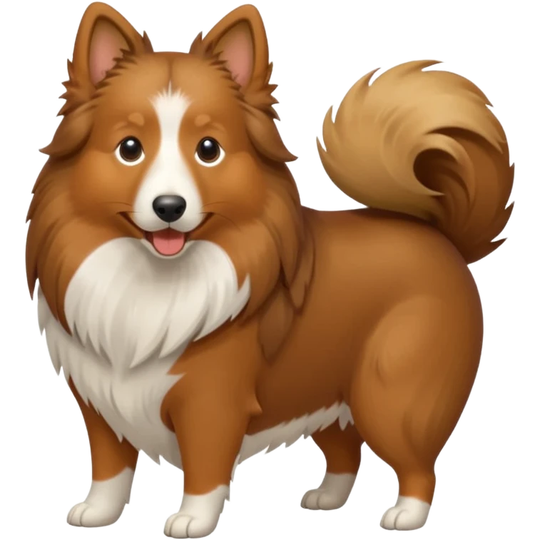 Shetland sheepdog pooping emoji