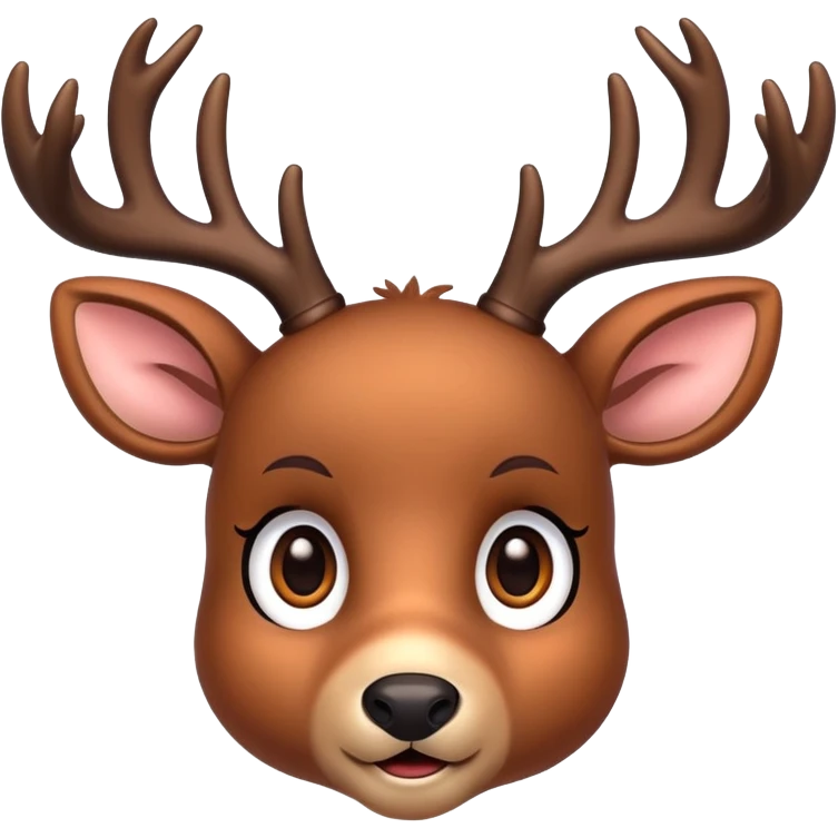 cute deer with antlers emoji