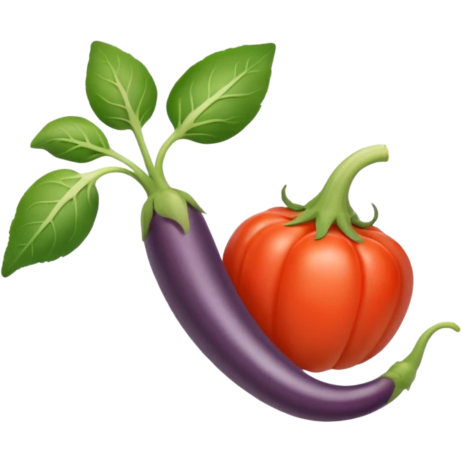 ratatouille, ícone minimalista de vegetais franceses, cores vibrantes emoji