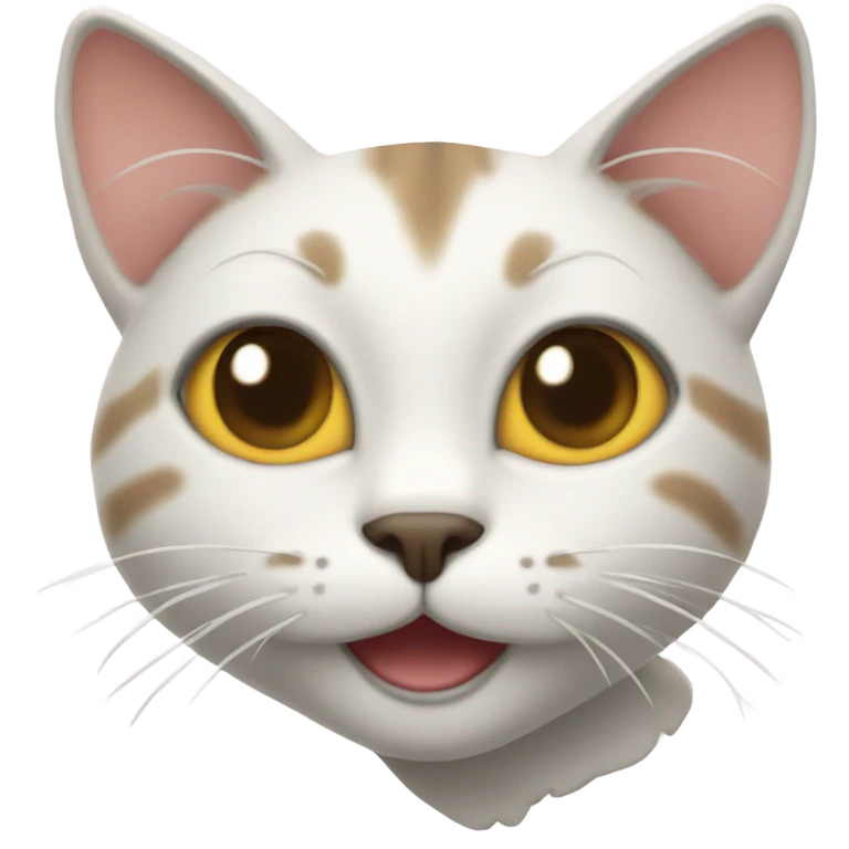cat with happy face emoji