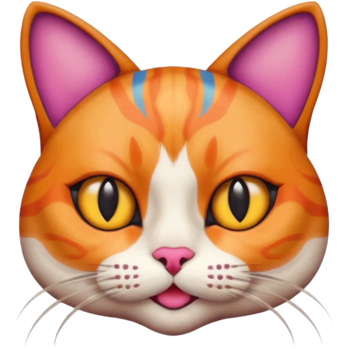 cat with exaggerated makeup emoji