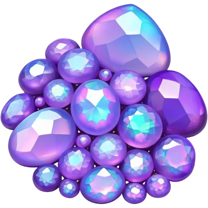 Purple opal gem cluster  emoji