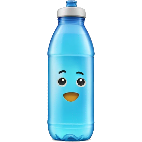 Water bottle inside of a cup  emoji