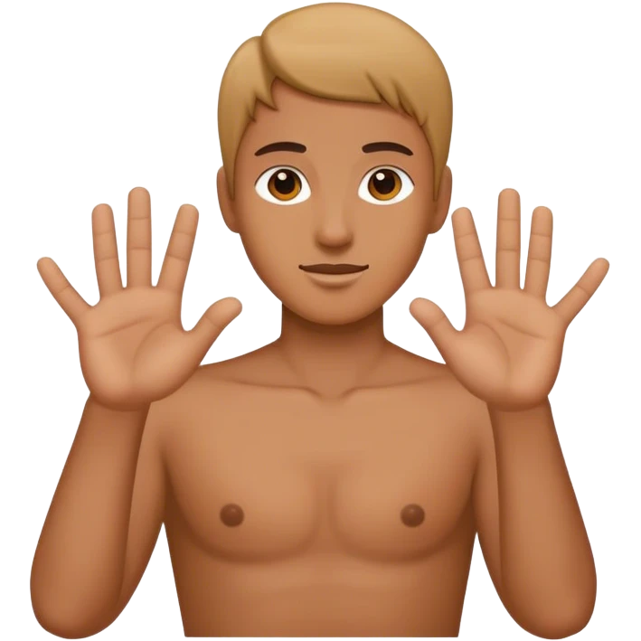 Making L shapes with both hands emoji