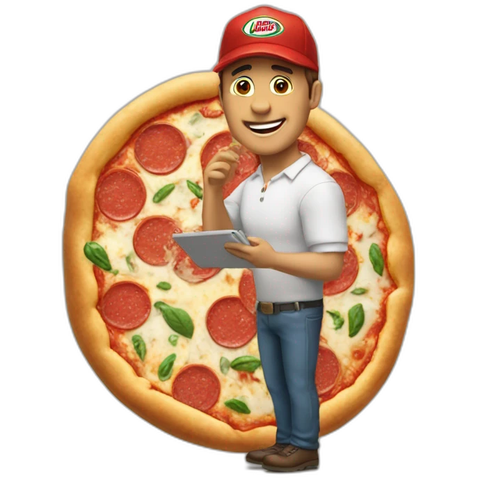 papa johns eating pizza emoji