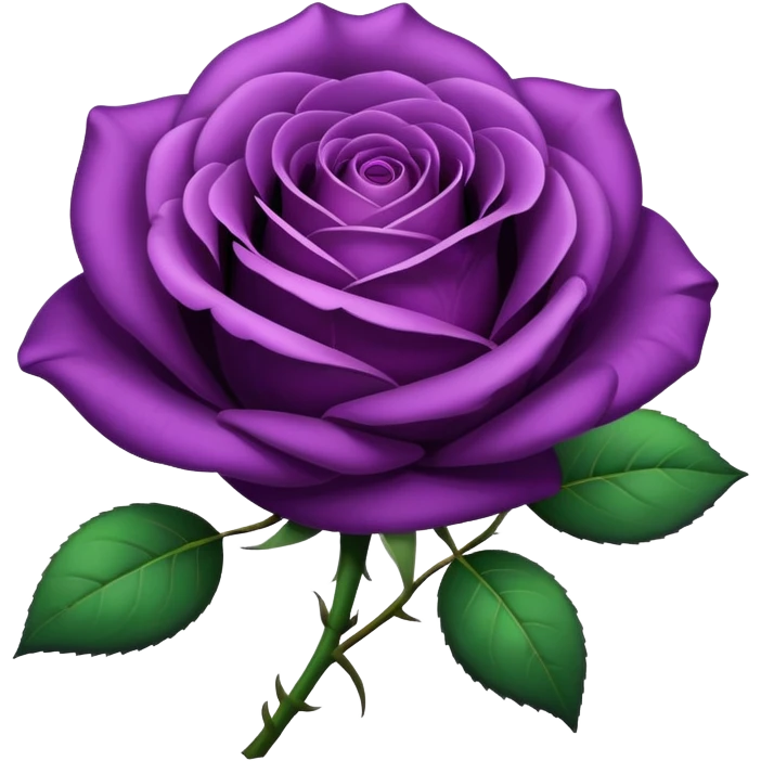 Single purple rose emoji