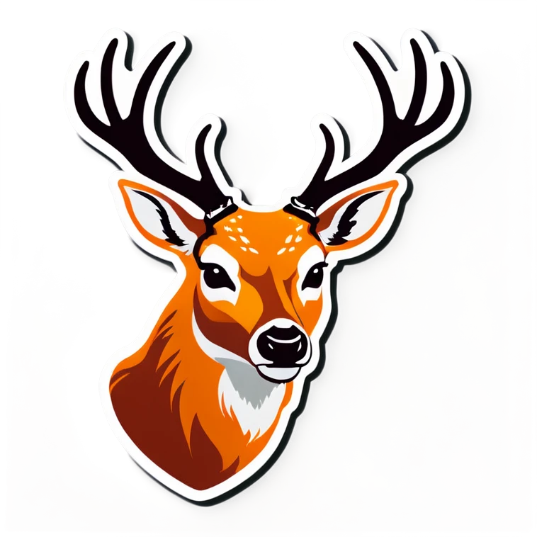 Deer head with a rifle  emoji