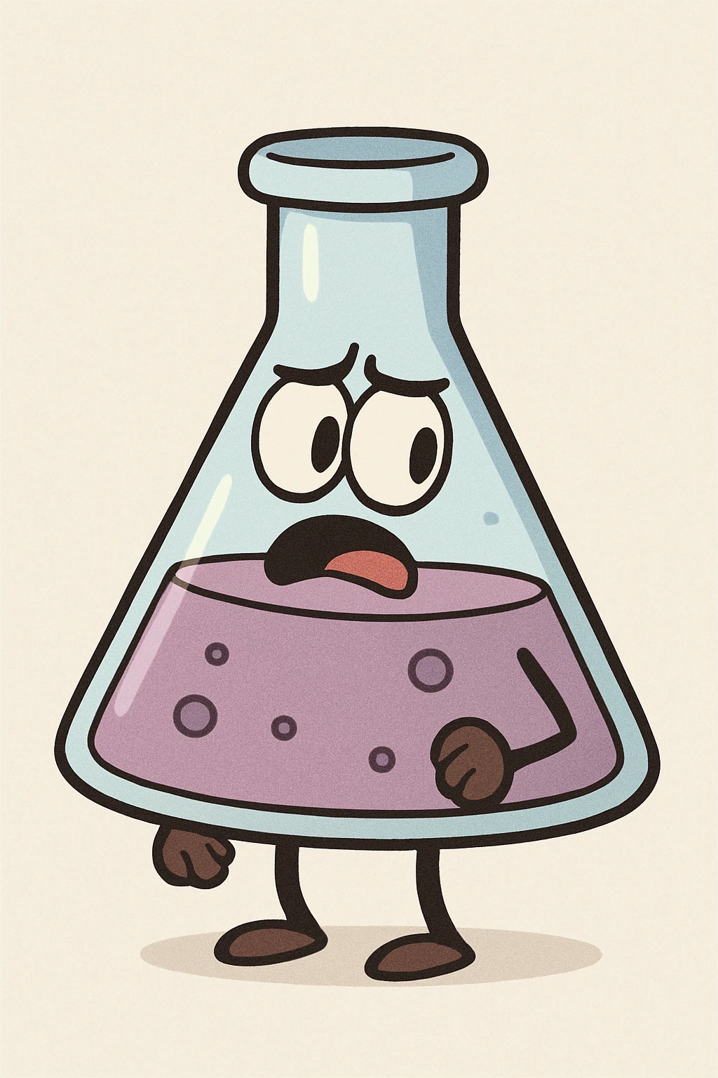 single triangular lab flask with liquid inside, modern flat style, no text, white background emoji