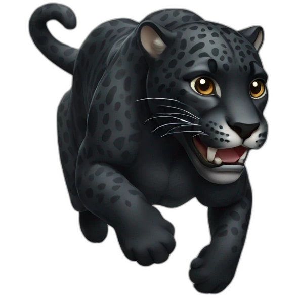 black running jaguar emoji