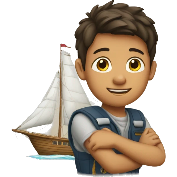 boy and sails emoji