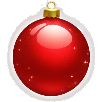 Christmas red ball with sparkling  emoji