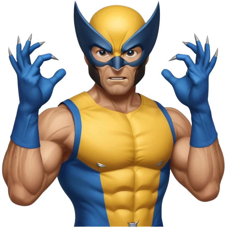 wolverine marvel superhero full mask upper body shot emoji