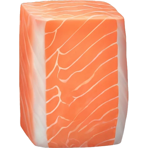 one raw salmon saku block emoji