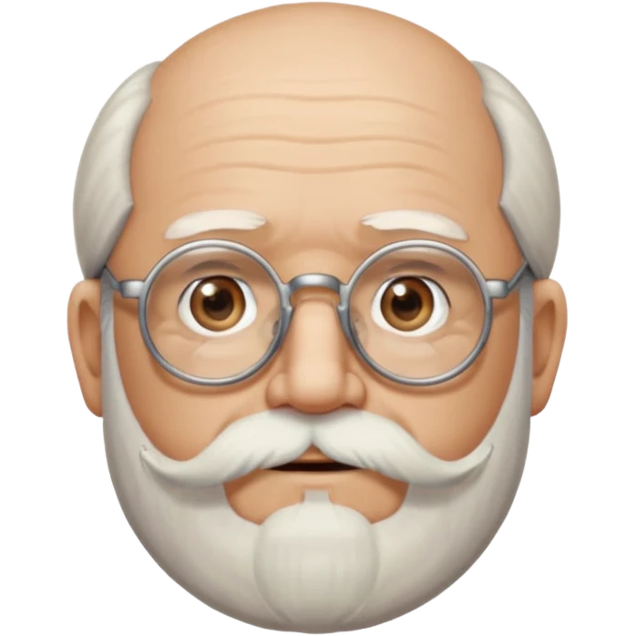 An old man with a beard and glasses and a little bit of hair on top named phillis emoji
