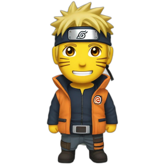 Naruto qui conduit une porche emoji