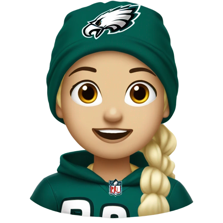 Blonde girl eagles fan emoji
