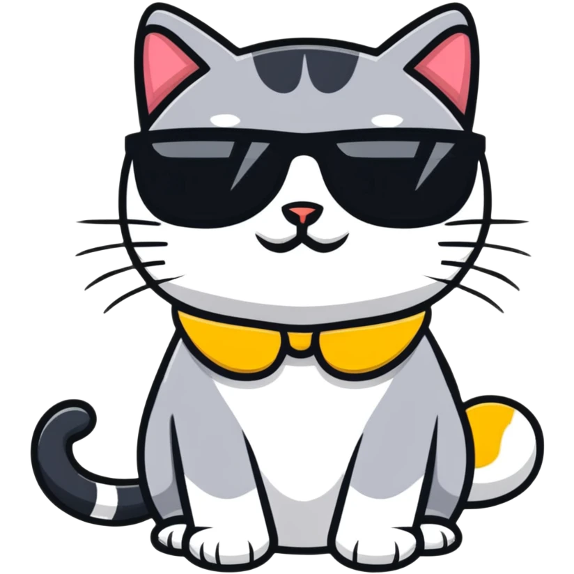 Cat with sunglasses emoji