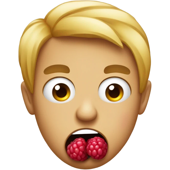 angry emoji blowing raspberry emoji