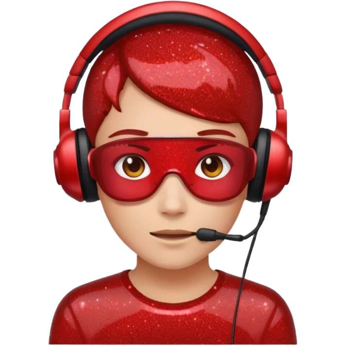 red glitter gamer emoji