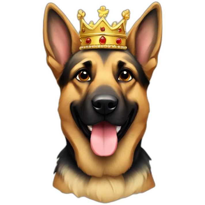 German Shepard with Crown emoji