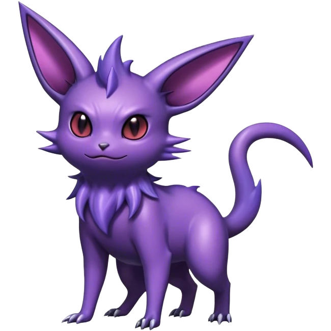 Shiny Dark Noibat-Espeon-Gengar-Nidorino-fusion-hybrid full body emoji