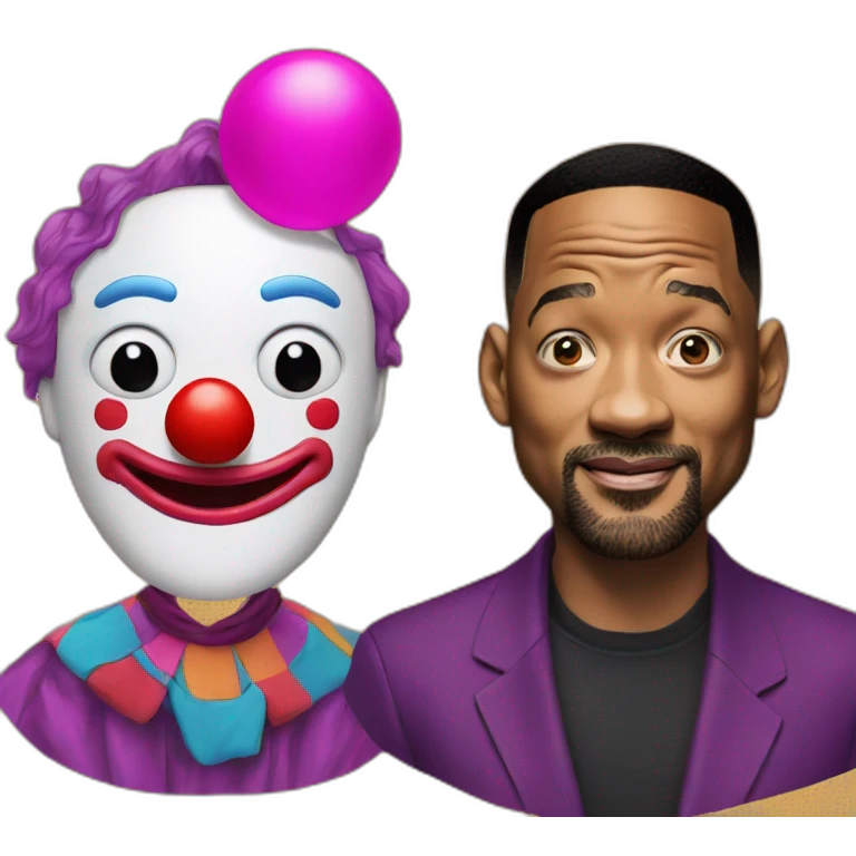 Will smith with clown mask emoji